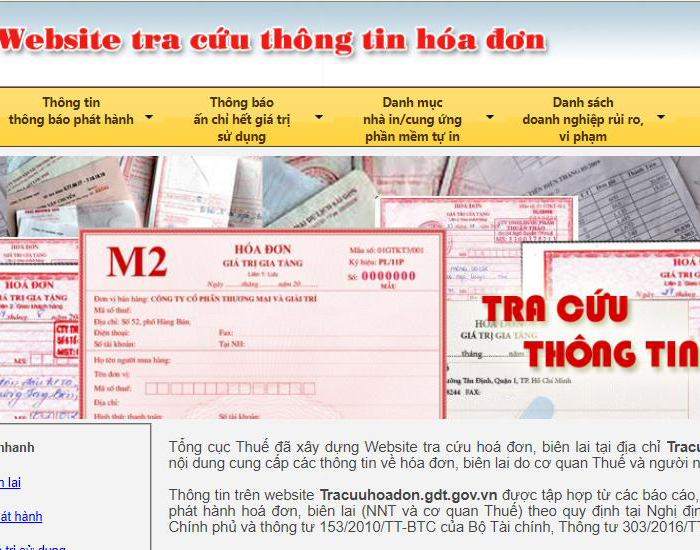 tra cứu hóa đơn hợp pháp